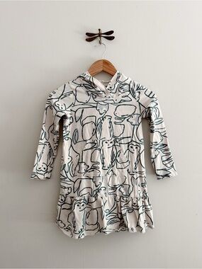 Tea Collection Woodland Print Hooded Dress size 8 years